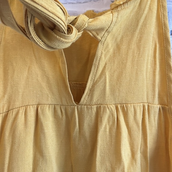 Bundle of 2 Women’s High Neck Mini Tiered Spring Dresses Green Yellow Size Small - Picture 9 of 10